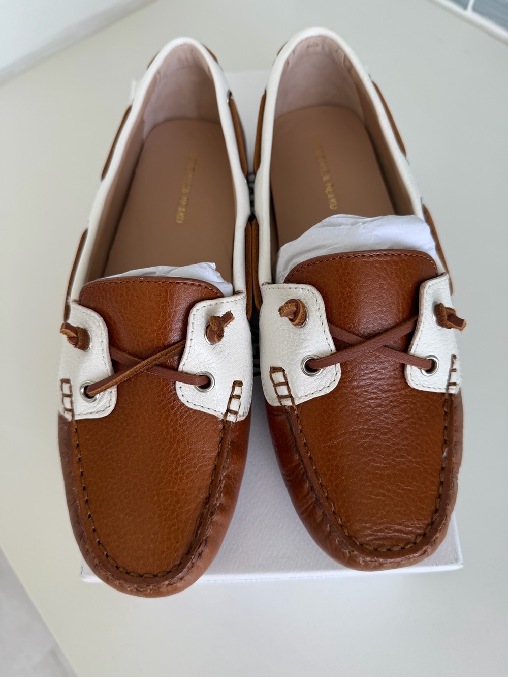 NEW Veronica Beard Leather Boat Loafers - size 8